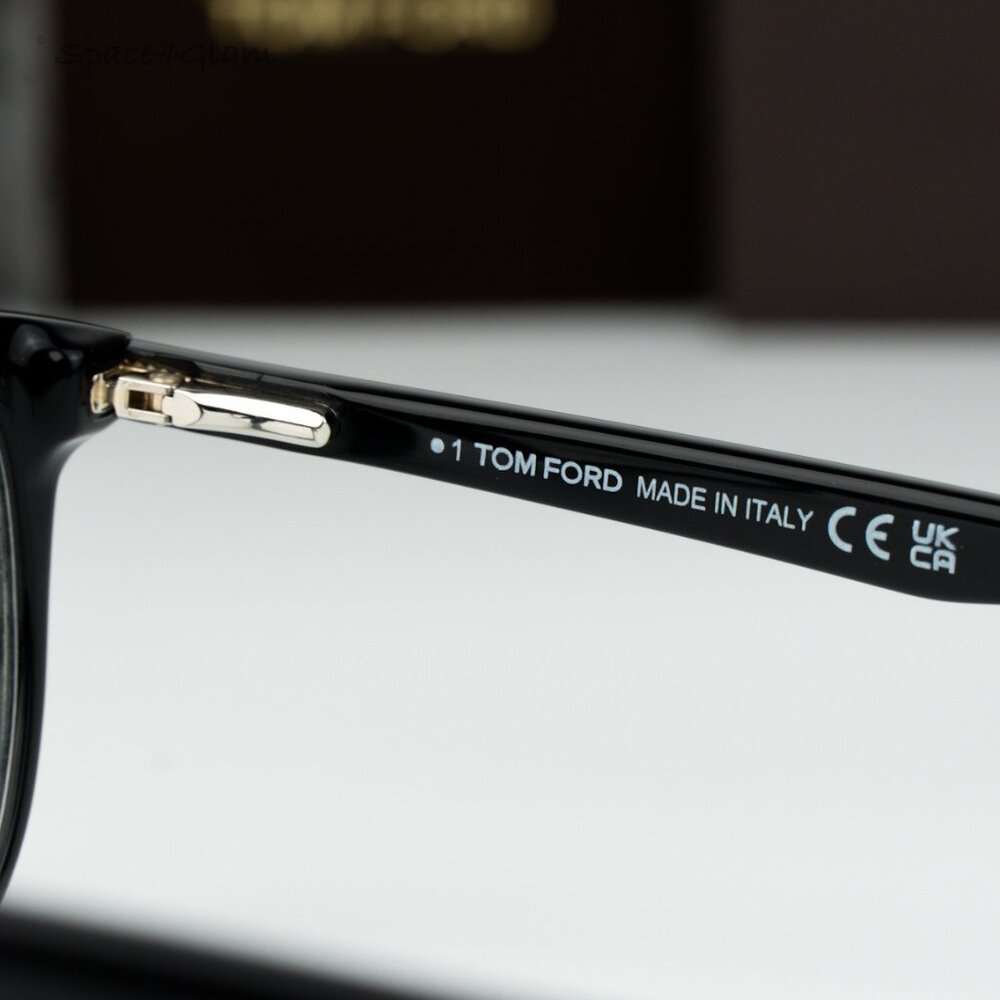 Tom Ford Men Eyeglasses Black Demo Square FT5505 001 NEW AUTHENTIC - Picture 6 of 10